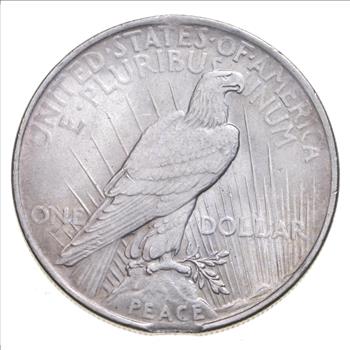 ERROR 1923 Peace Silver Dollar - 2 Clipped Planchet