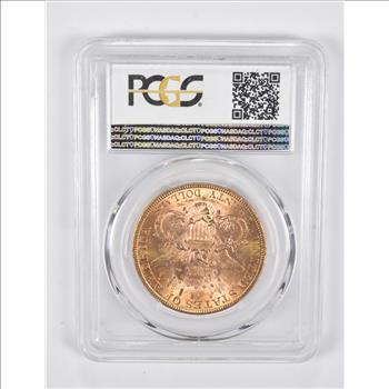 ERROR MS61 1878 $20 Liberty Head Gold Double Eagle DDR PCGS