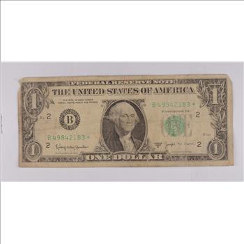 ERROR REPLACEMNT Note - 1963 BARR FRN $1 Note - RARE