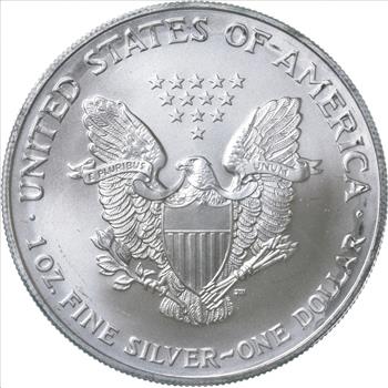 ERROR - STRIKE THROUGH - 2002 American Silver Eagle - Gem BU