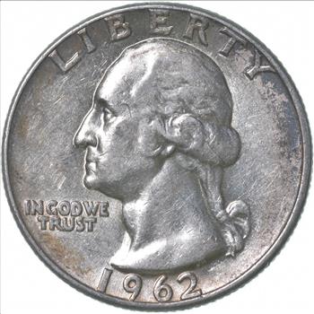 ERROR/Variety - Type B Reverse BU 1962 Washington Quarter - Silver