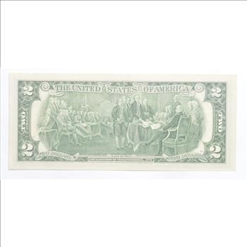 First Day Issue 1976 $2 Federal Reserve Note - Stamped!