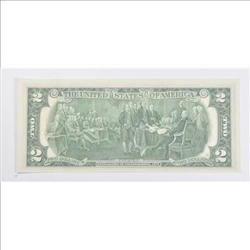 First Day Issue 1976 $2 Federal Reserve Note - Stamped!