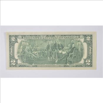 First Day Issue 1976 $2 Federal Reserve Note - Stamped!