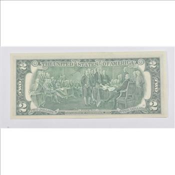 First Day Issue 1976 $2 Federal Reserve Note - Stamped!