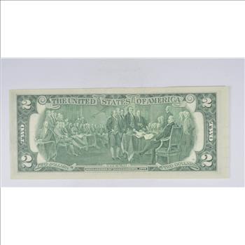 First Day Issue 1976 $2 Federal Reserve Note - Stamped!