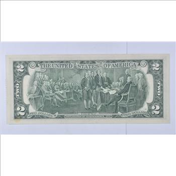 First Day Issue 1976 $2 Federal Reserve Note - Stamped!