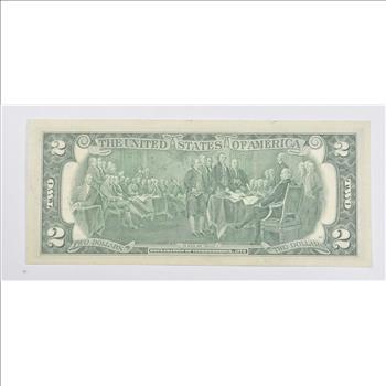 First Day Issue 1976 $2 Federal Reserve Note - Stamped!