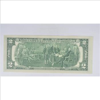 First Day Issue 1976 $2 Federal Reserve Note - Stamped!