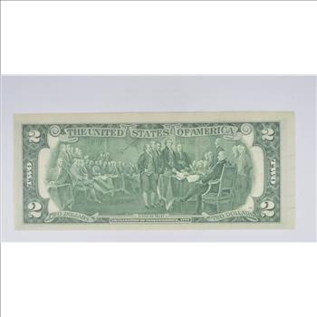 First Day Issue 1976 $2 Federal Reserve Note - Stamped!