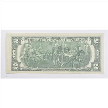 First Day Issue 1976 $2 Federal Reserve Note - Stamped!