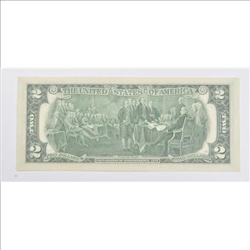 First Day Issue 1976 $2 Federal Reserve Note - Stamped!