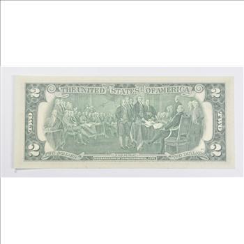 First Day Issue 1976 $2 Federal Reserve Note - Stamped!