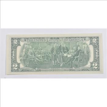 First Day Issue 1976 $2 Federal Reserve Note - Stamped!
