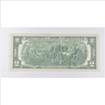 First Day Issue 1976 $2 Federal Reserve Note - Stamped!