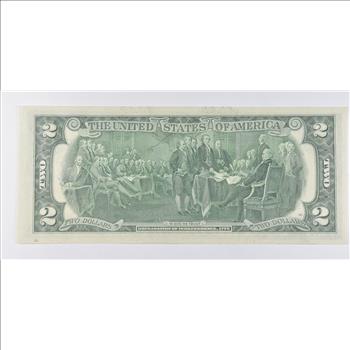 First Day Issue 1976 $2 Federal Reserve Note - Stamped!