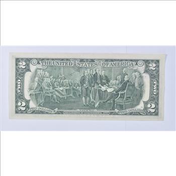 First Day Issue 1976 $2 Federal Reserve Note - Stamped!