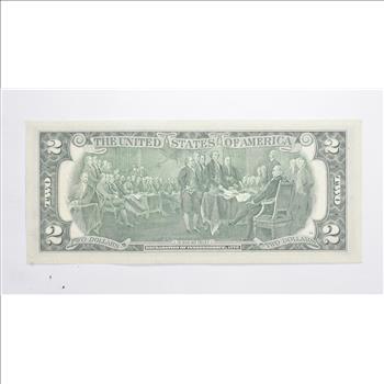 First Day Issue 1976 $2.00 Federal Reserve Note - Stamped!
