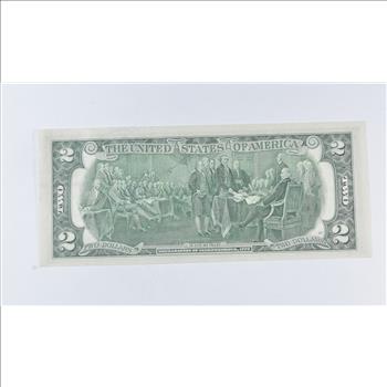First Day Issue 1976 $2.00 Federal Reserve Note - Stamped!