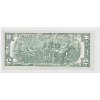 First Day Issue 1976 $2.00 Federal Reserve Note - Stamped!