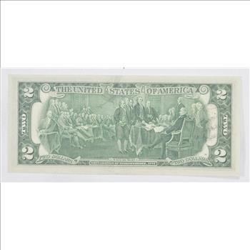 First Day Issue 1976 $2.00 Federal Reserve Note - Stamped!