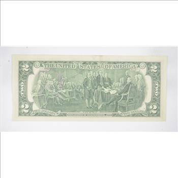 First Day Issue 1976 $2.00 Federal Reserve Note - Stamped!