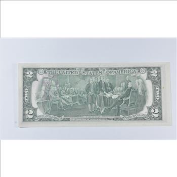 First Day Issue 1976 $2.00 Federal Reserve Note - Stamped!
