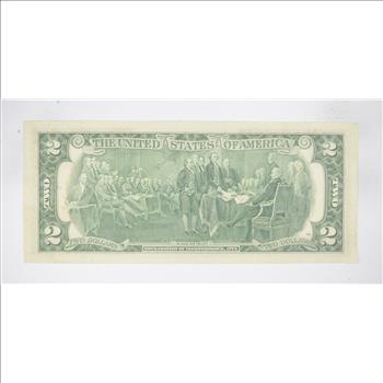 First Day Issue 1976 $2.00 Federal Reserve Note - Stamped!