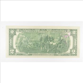 First Day Issue 1976 $2.00 Federal Reserve Note - Stamped!