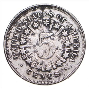 First US Nickel - 1867 - Shield Nickel - US Type Coin - Over 100 Years Old!