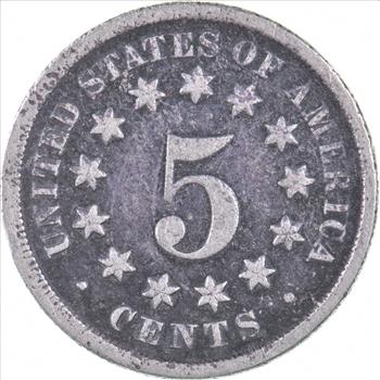 First US Nickel - 1868 Shield Nickel - US Type Coin - Over 100 Years Old!