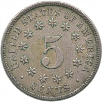 First US Nickel - 1869 Shield Nickel - US Type Coin - Over 100 Years Old!
