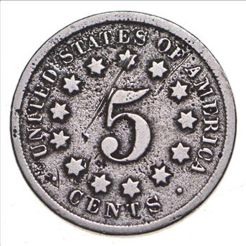 First US Nickel - 1869 - Shield Nickel - US Type Coin - Over 100 Years Old!