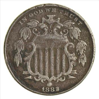 First US Nickel - 1882 Shield Nickel - US Type Coin - Over 100 Years Old!