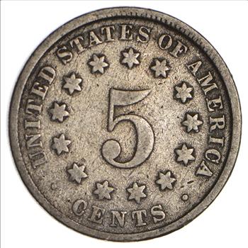 First US Nickel - 1883 - Shield Nickel - US Type Coin - Over 100 Years Old!