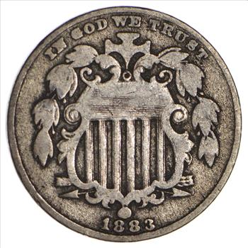 First US Nickel - 1883 - Shield Nickel - US Type Coin - Over 100 Years Old!