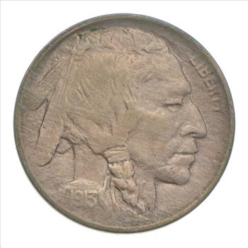 FIRST YEAR - 1913 Type 1 Buffalo Indian Head Nickel