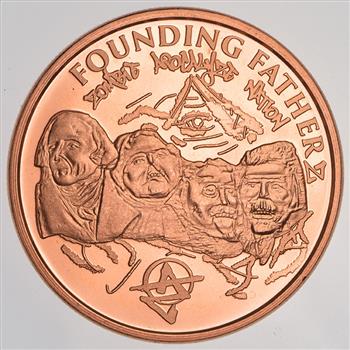 Founding Fathers Zombie Apocalypze - 1 Oz .999 Fine Copper Round