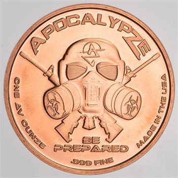 Founding Fathers Zombie Apocalypze - 1 Oz .999 Fine Copper Round