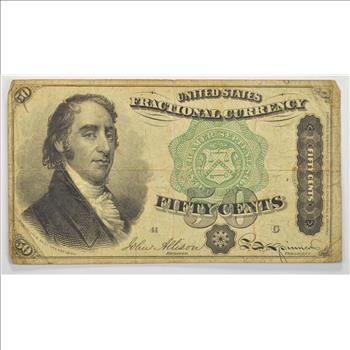 Fourth Issue 50 Cents United States Fractional Currency