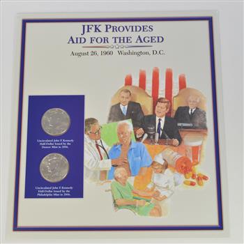 Full Color 2 Coin Ch BU 2006 Kennedy Half Dollars Beautifully Displayed ...