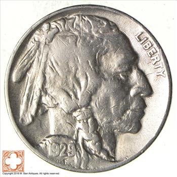 FULL HORN - 1929-S Buffalo Head Nickel - TOUGH