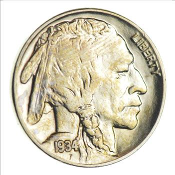FULL Horn - 1934 Buffalo Nickel - Higher Graded