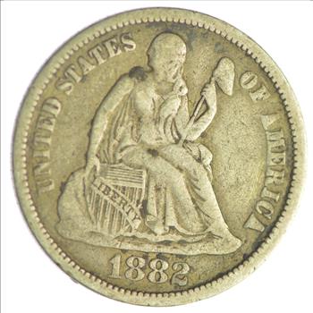 Full Liberty - 1882 Seated Liberty Silver Dime