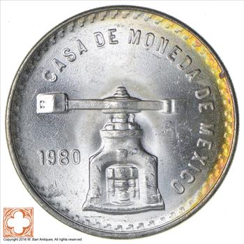 GEM BU - 1 Troy Oz SIlver - Balance Scale Mexican - Rare Silver Coin