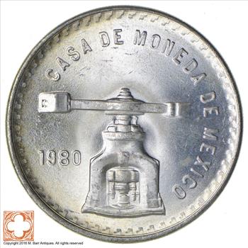 GEM BU - 1 Troy Oz SIlver - Balance Scale Mexican - Rare Silver Coin