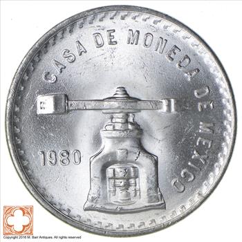 GEM BU - 1 Troy Oz SIlver - Balance Scale Mexican - Rare Silver Coin