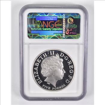 Gem Proof 2009 Great Britain 5 Pounds Silver Olympics Countdown Piefort NGC