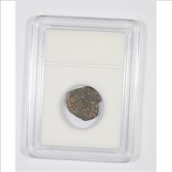 Genuine 1400-1600 AD Spanish Bronze - New World Pirate Era Coin