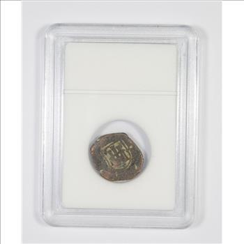 Genuine 1400-1600 AD Spanish Bronze - New World Pirate Era Coin